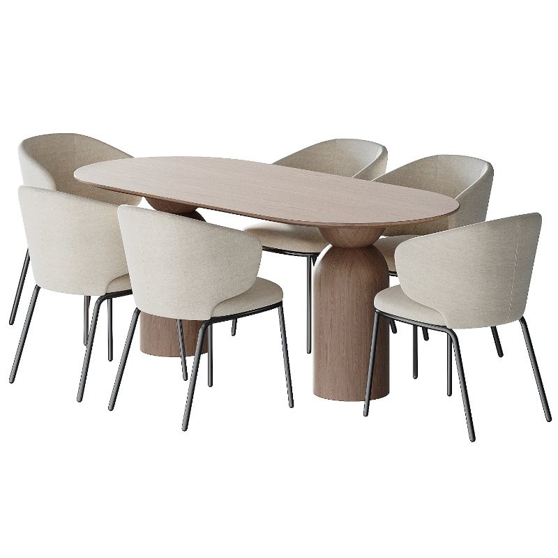 CAMPO Dining chair by skdesign and Vivante Dining Table Image 2