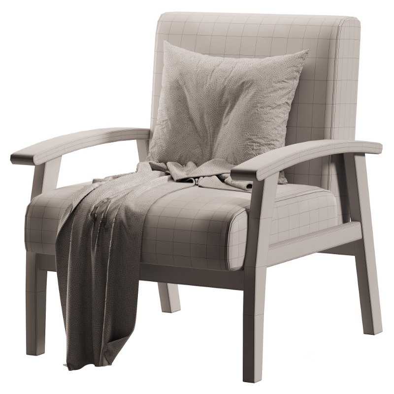 Modern Simple Style Solid Color Arm Chair Image 7