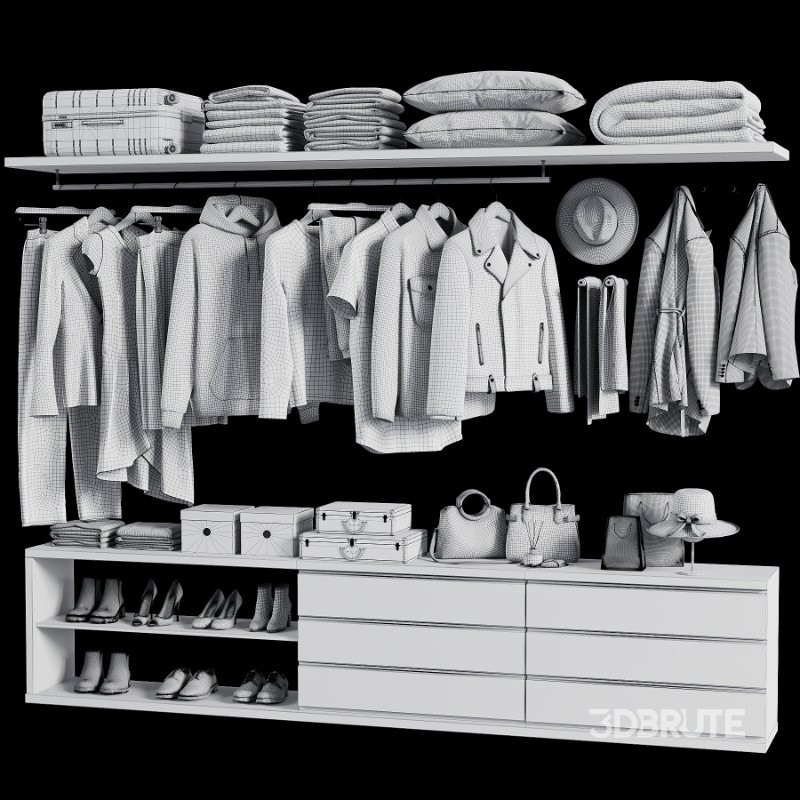 Minimal Luxury Wardrobe Display – Clothing, Shoes and Accessories 07 Image 1