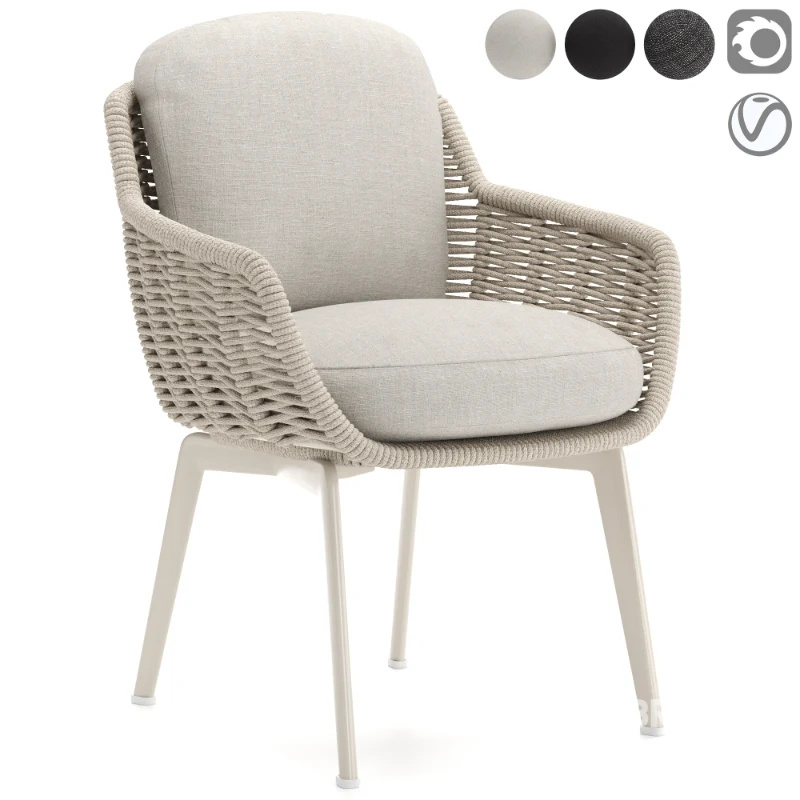 Belt Cord Outdoor Dining Chair Image 1