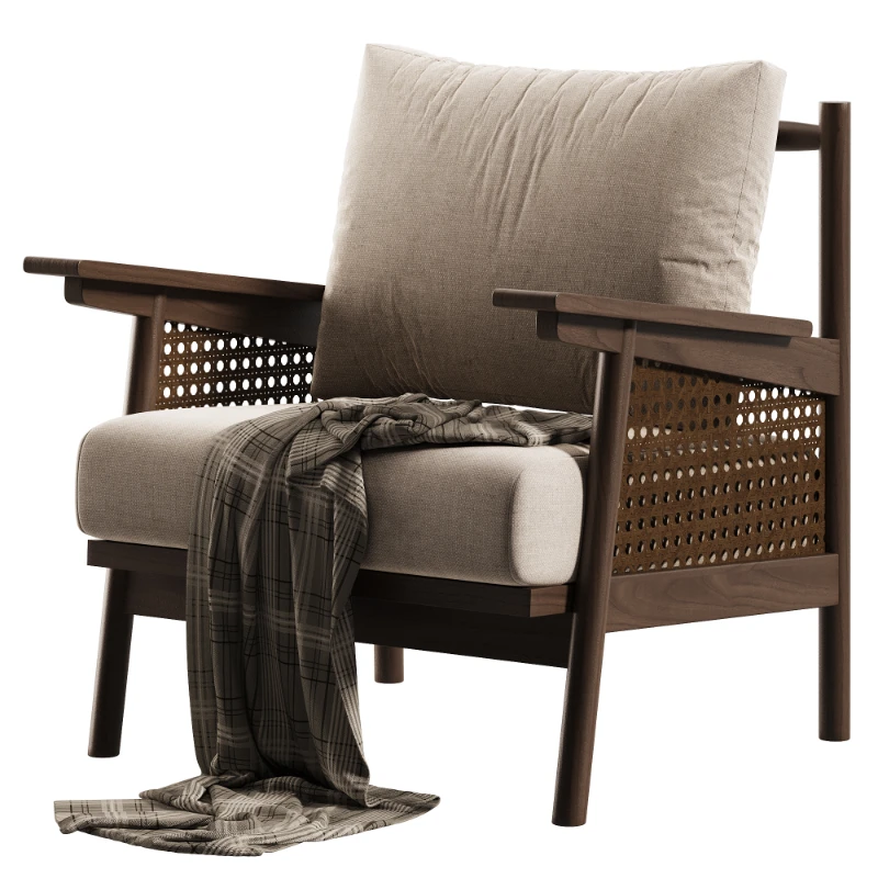 Drawing Room Use Foam Removable Cushions Arm Chair Image 3