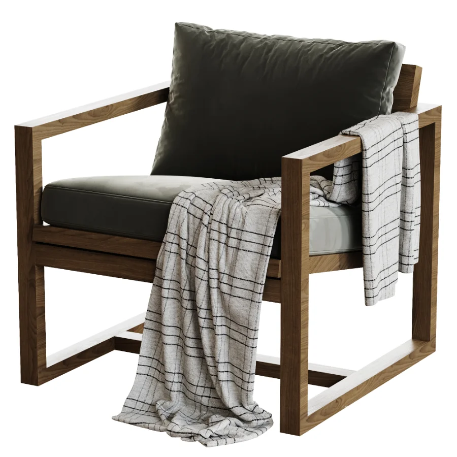 Oxford Leather Lounge Chair Image 4