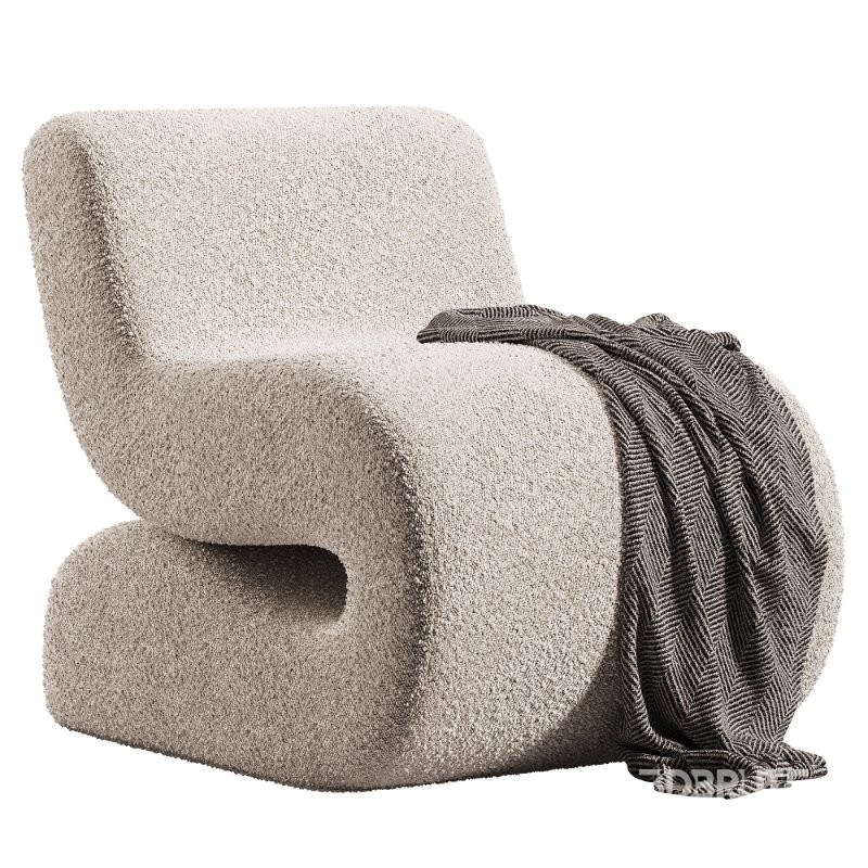 Oversized Corduroy Accent Chair Image 1