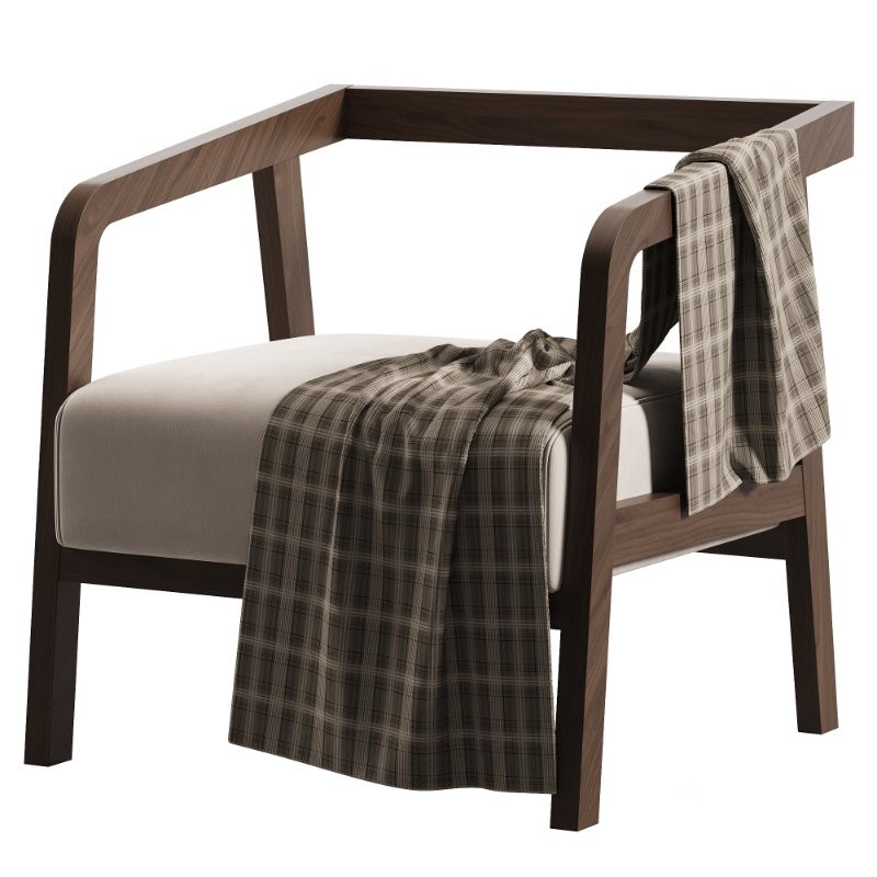 Modern Arm Chair with Square Arms Image 3