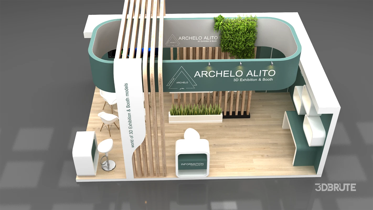 minimal stall 3d model Image 8