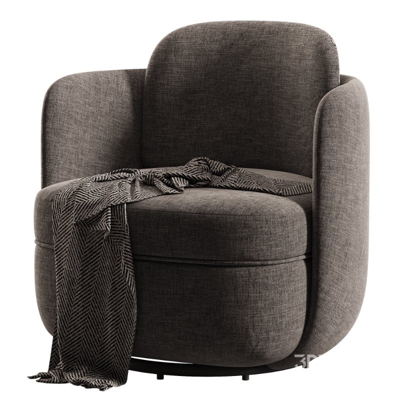 Wolfie Velvet Swivel Chair Image 3