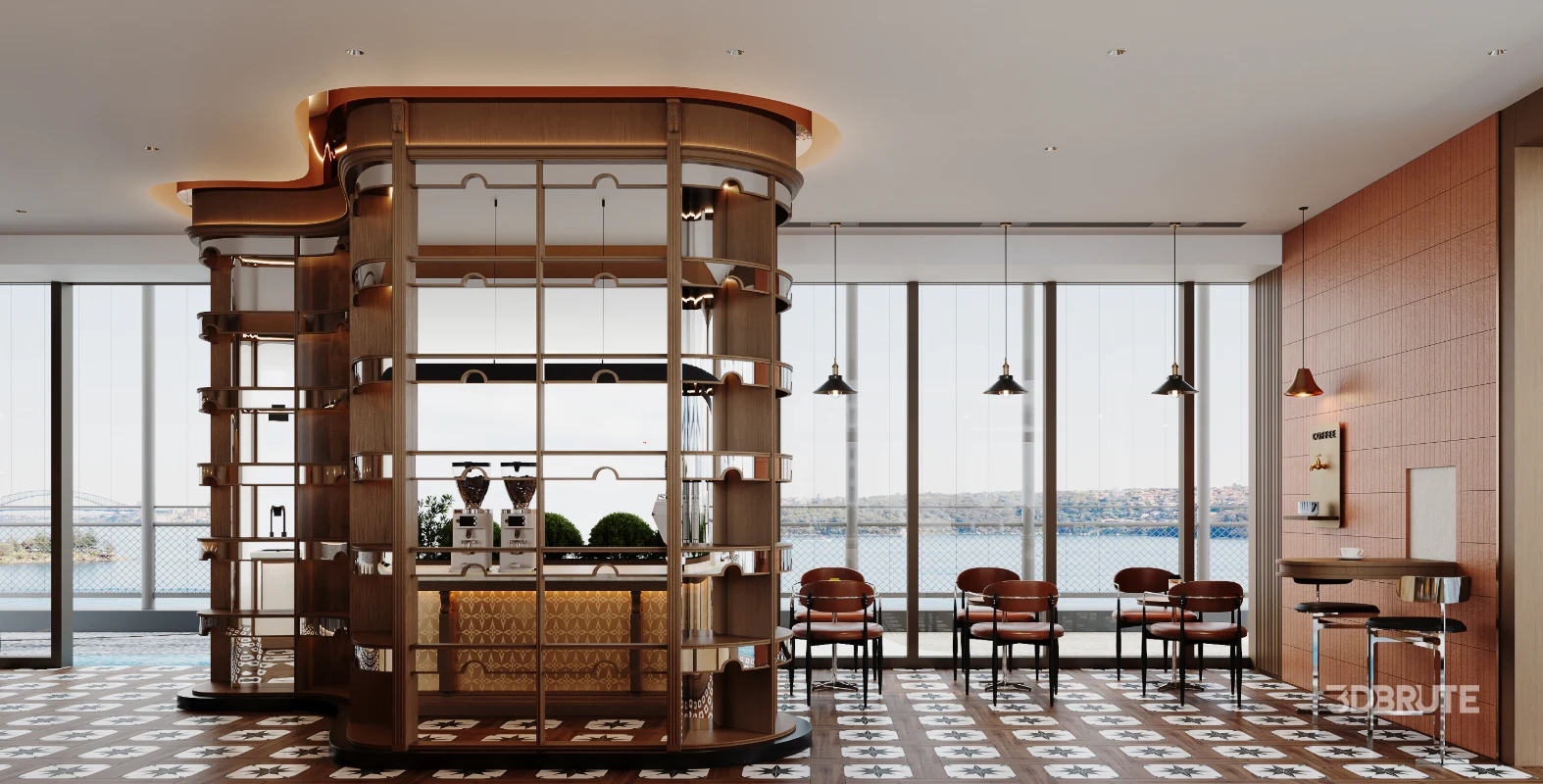 Modern luxury coffee shop Image 1