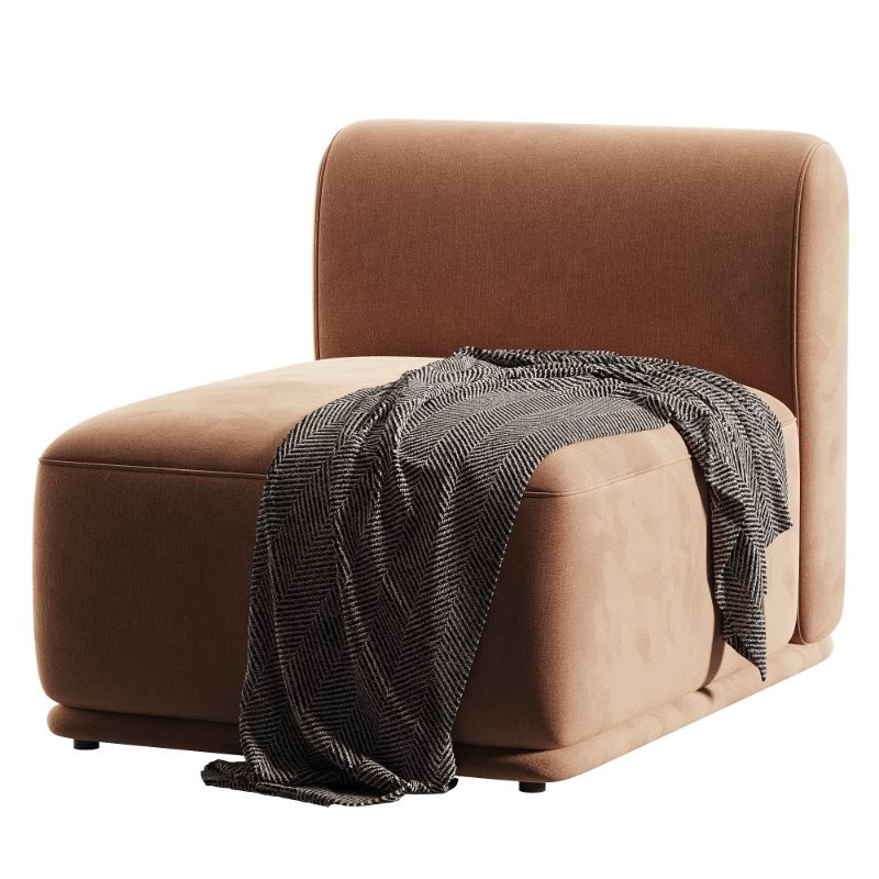 Sylvie Cream Boucle Armless Chair Image 3