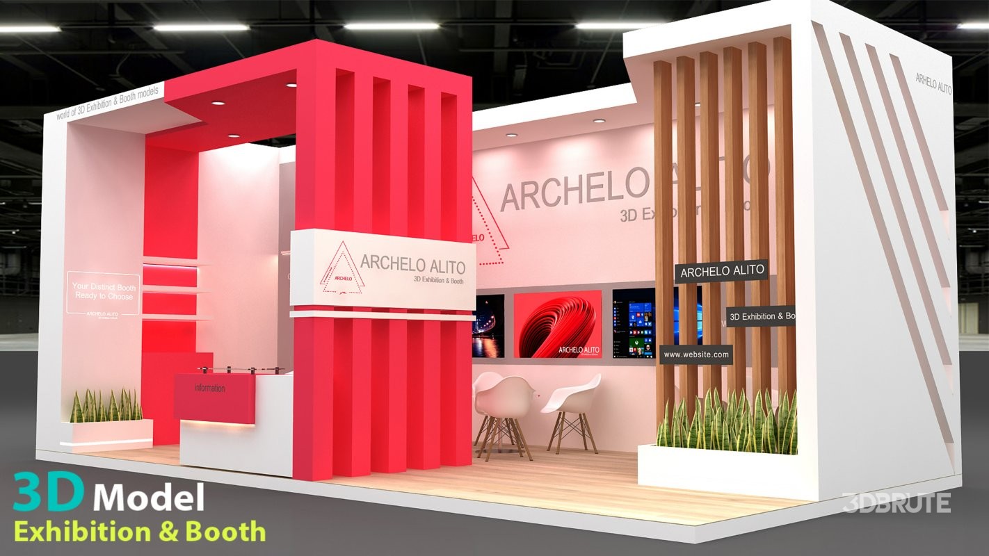 Exhibition Booth 3D Model Image 3