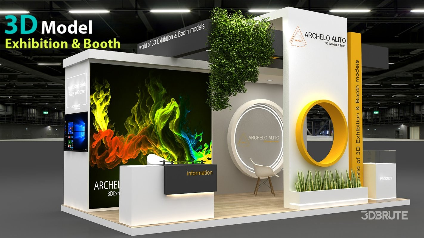 Exhibition Booth 3D Model Image 7