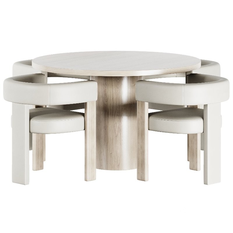 William dining chair and Round Dining Table Image 2