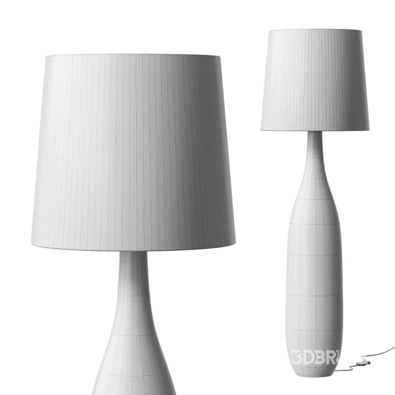 Japanese Style Solid Wood Floor Lamp Image 4