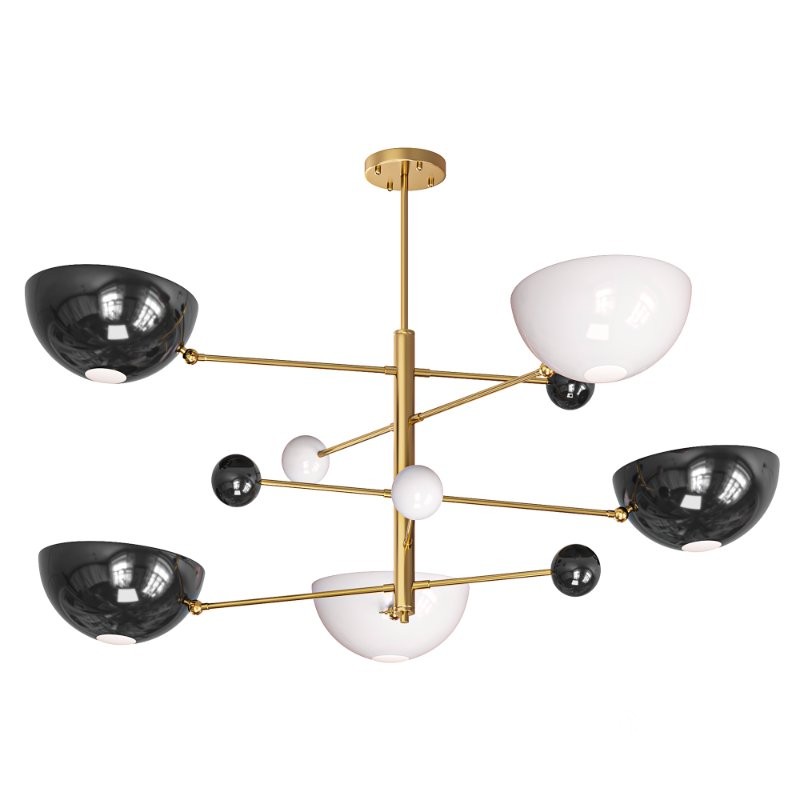 Karlson 5 Light Sputnik Modern Liner Chandelier Image 1