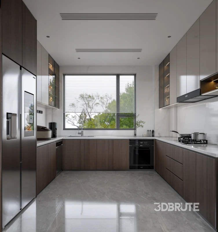 Modern villa living room and dining room interior Image 4