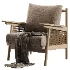 Drawing Room Use Foam Removable Cushions Arm Chair - Thumbnail 5