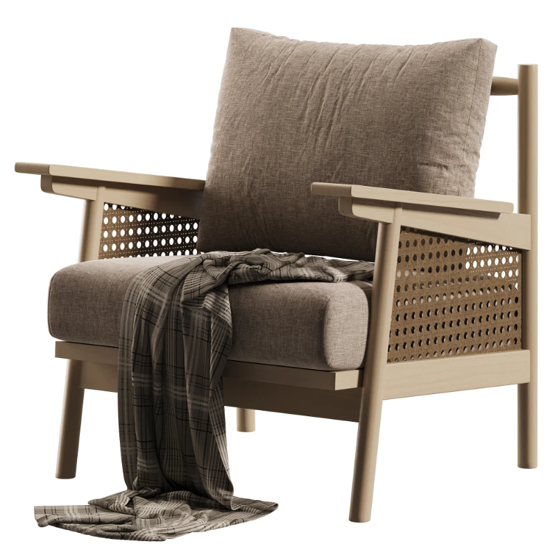 Drawing Room Use Foam Removable Cushions Arm Chair Image 5