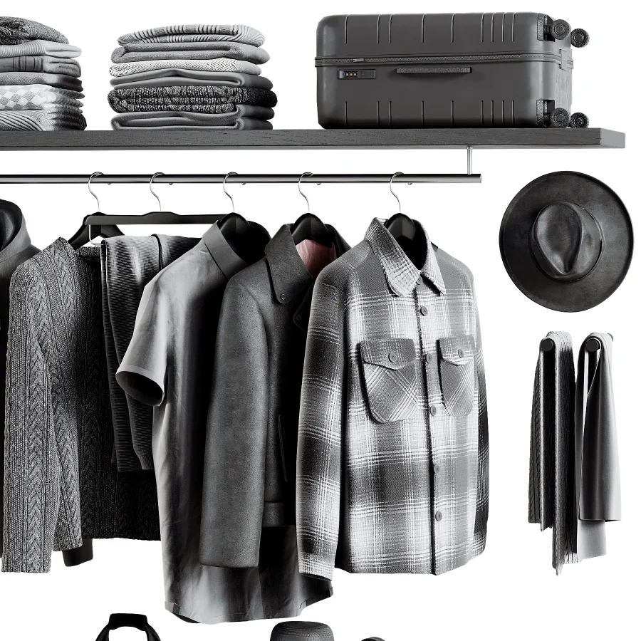 Minimal Luxury Wardrobe Display – Clothing, Shoes and Accessories 08 Image 4