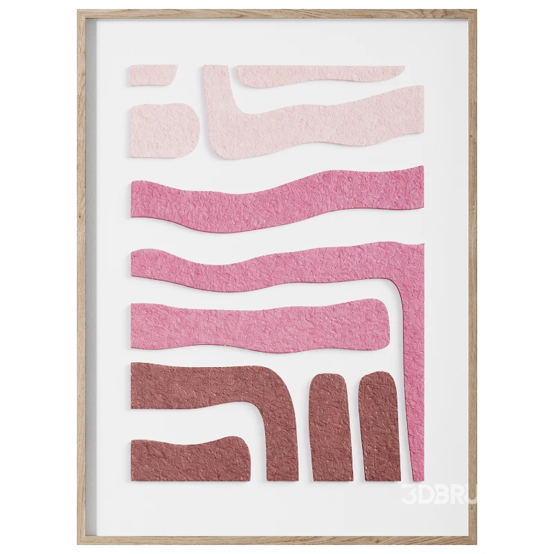 Painting Relief Bordo Lines Image 1