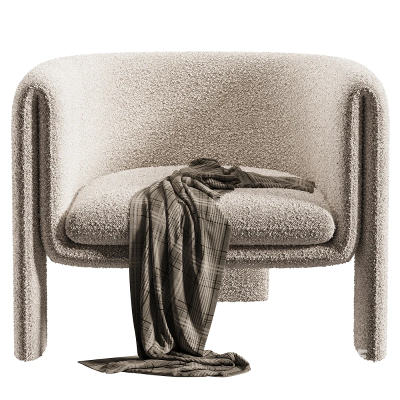 Art Deco Memory Foam Barrel Chair Image 2
