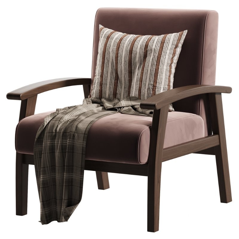 Modern Simple Style Solid Color Arm Chair Image 4