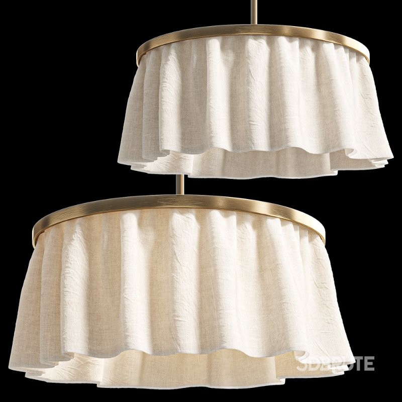 Camber Pendant Light,Fabric lampshade Image 4