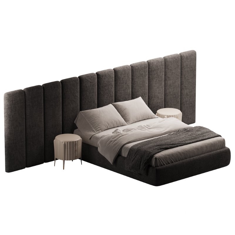 Kestrel Off White Boucle Queen Bed Image 3