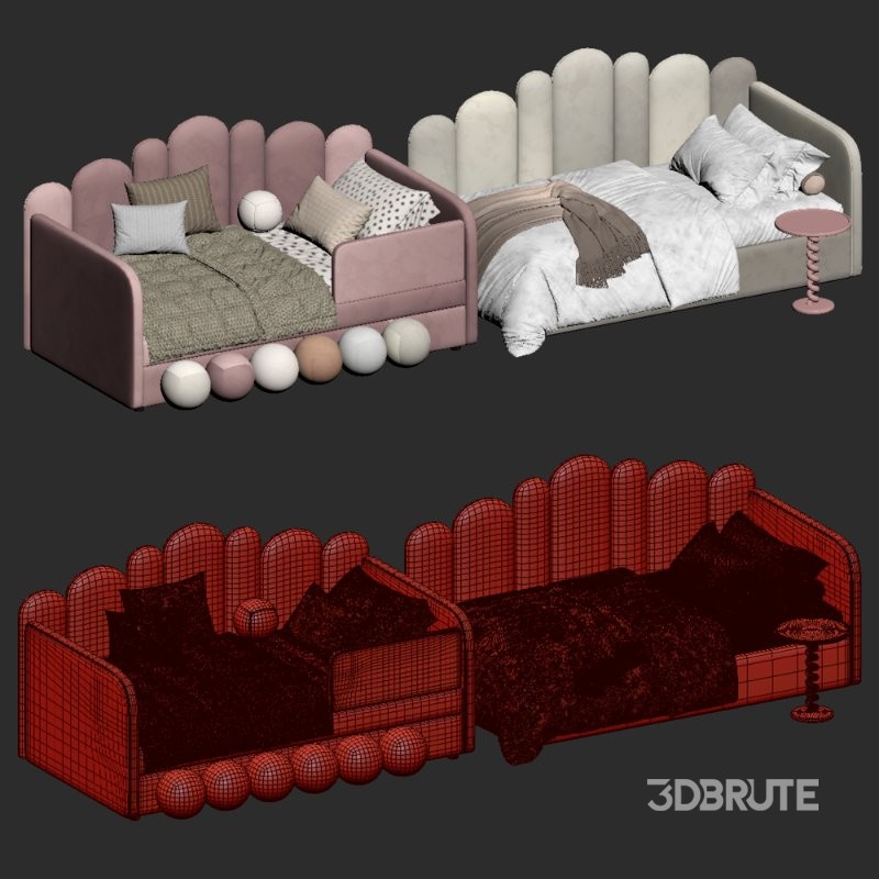 Children’s soft sofa bed Woody Image 5