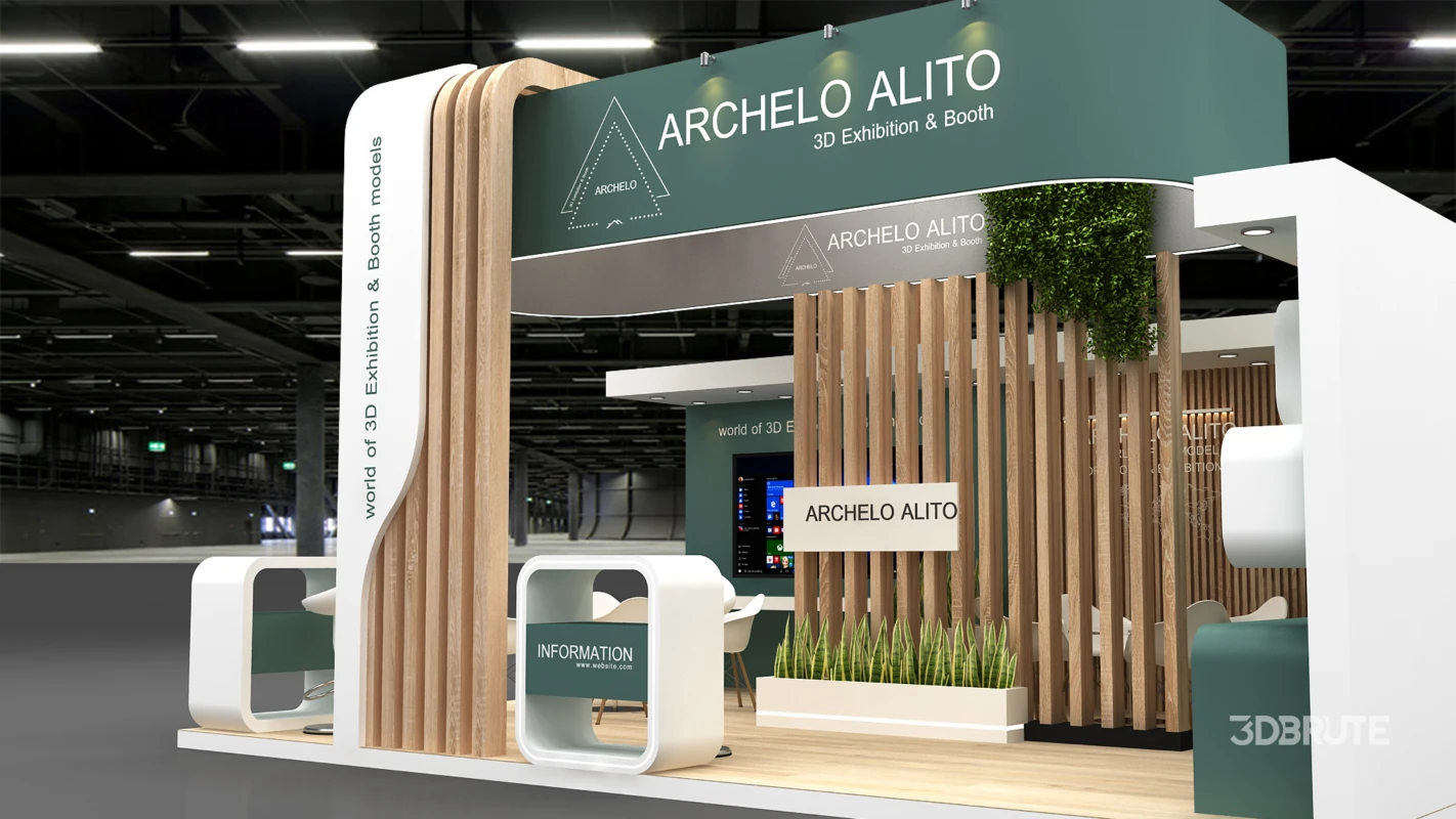 minimal stall 3d model Image 3