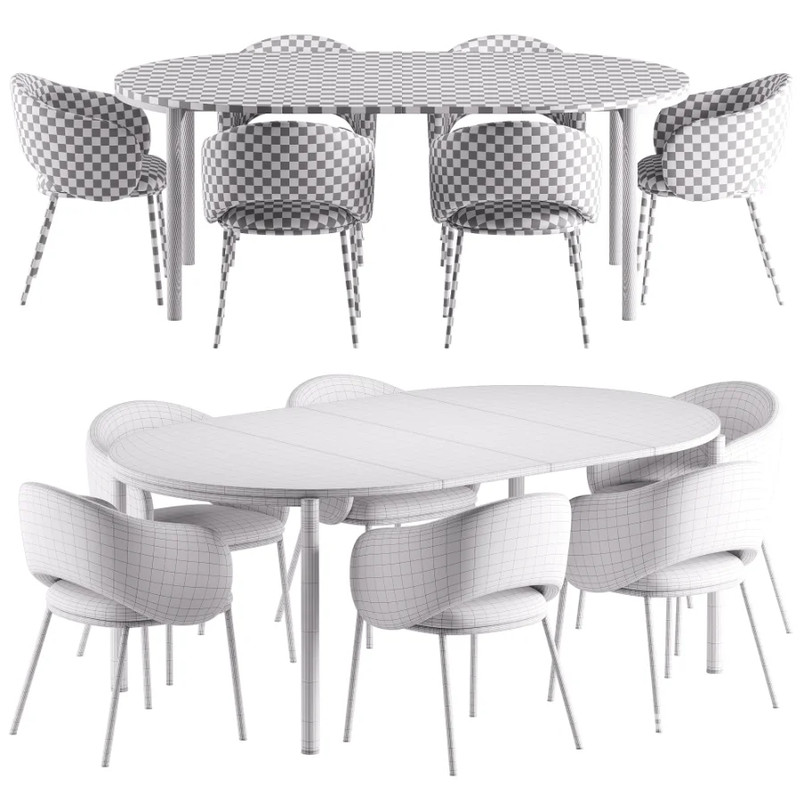 Maina Chair and Montuiri Extendable Table Image 7