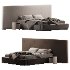 Manya Extended Headboard Platform Bed - Thumbnail 1