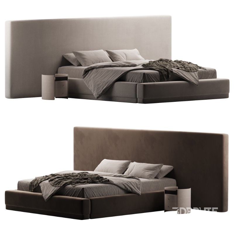 Manya Extended Headboard Platform Bed Image 1