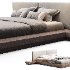 Elegant Leather Platform and Headboard Bed - Thumbnail 6