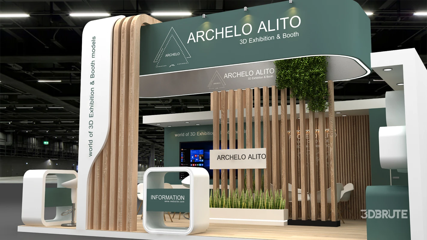 minimal stall 3d model Image 4