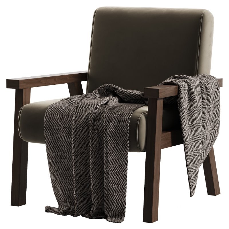 Simple Solid Color Armchair Image 5