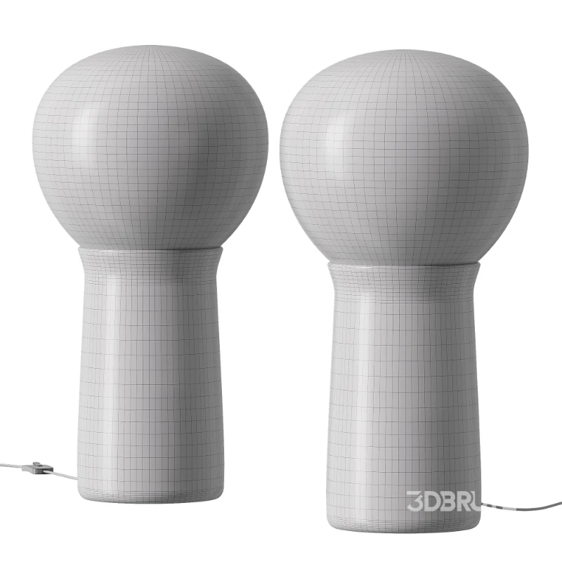 CB2 Fin Travertine Table Lamp Image 4