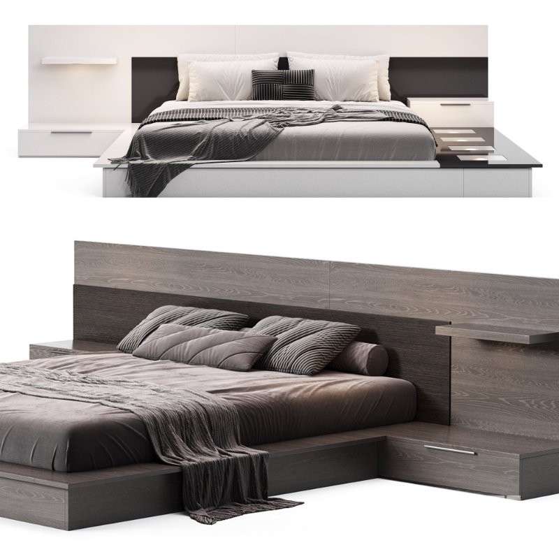 Lacquered Elegant Quality High_End Platform Bed Image 3