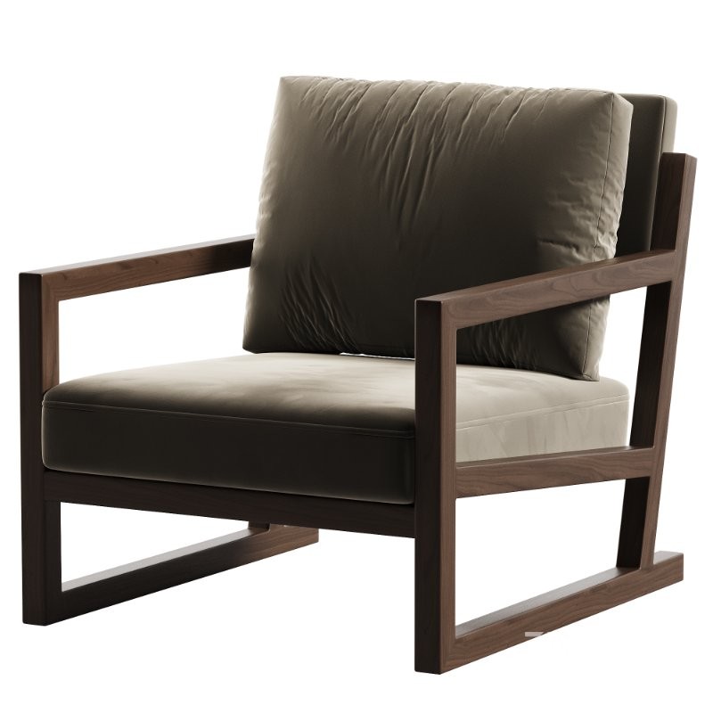 Simple Solid Color Arm Chair Image 6