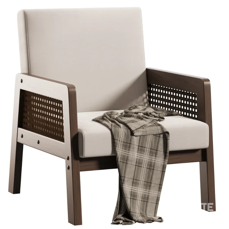 Scandinavian Wood Arm Chair Image 1