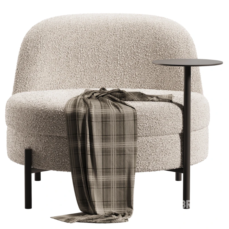 Mazie Accent Chair in Ivory Boucle Image 2