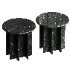 Pasar Round Black Marble Side Table - Thumbnail 3