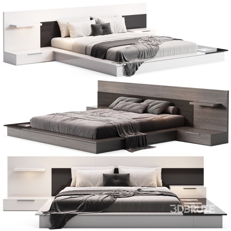 Lacquered Elegant Quality High_End Platform Bed Image 4