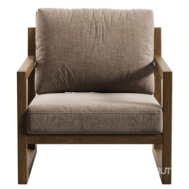 Simple Solid Color Arm Chair Image 2