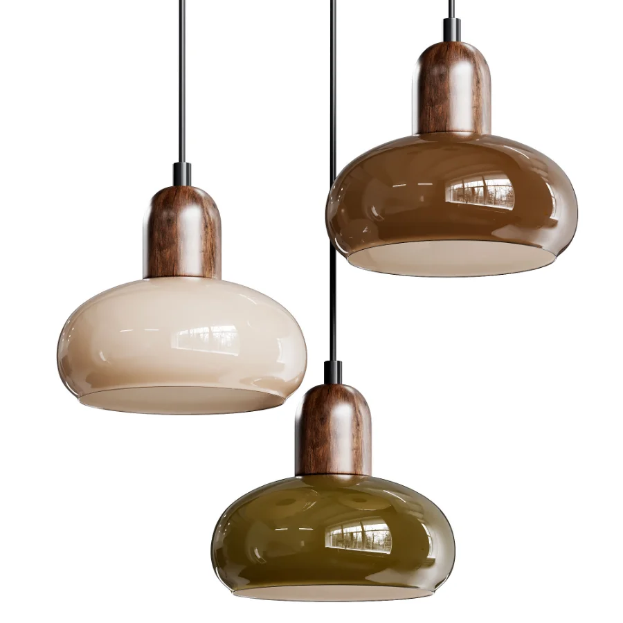Glass Dome Pendant Light Image 1