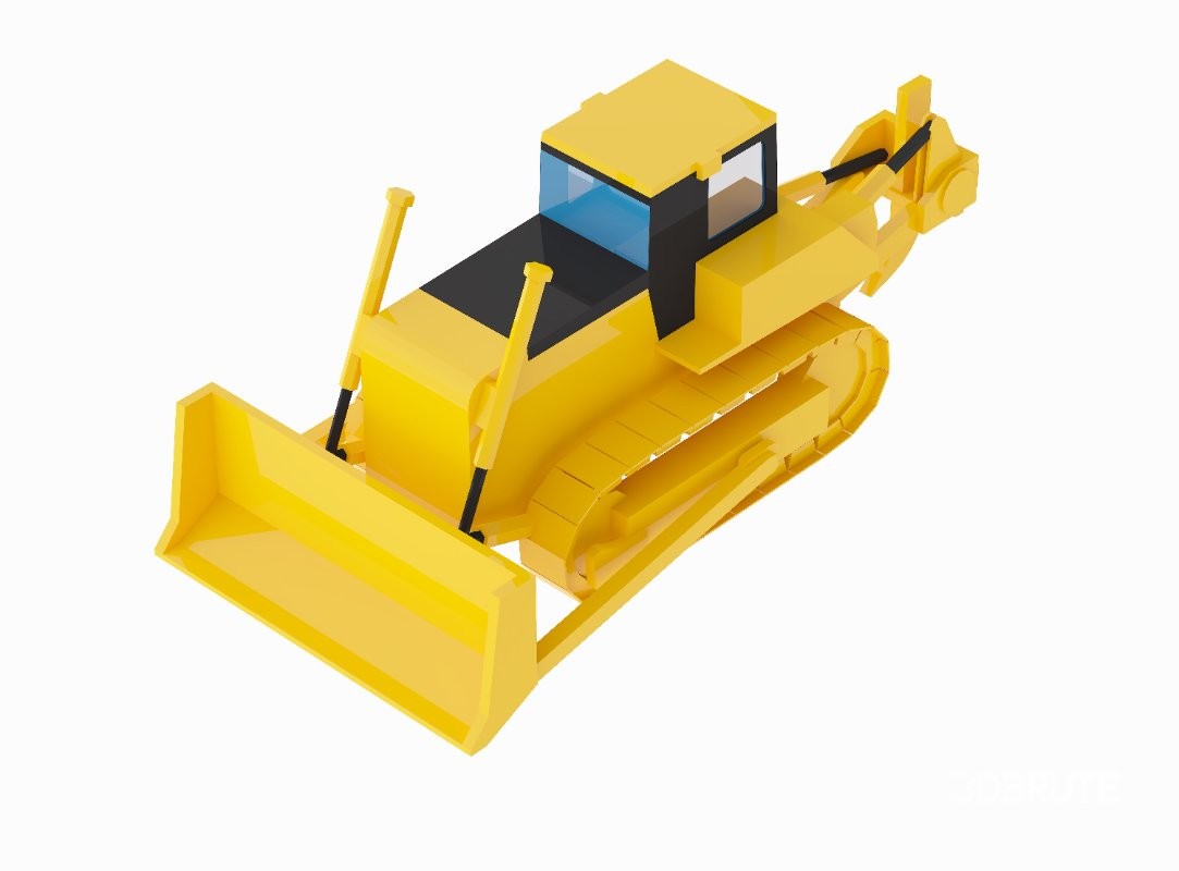 Crawler Bulldozer D155A-6 Simplified Image 2