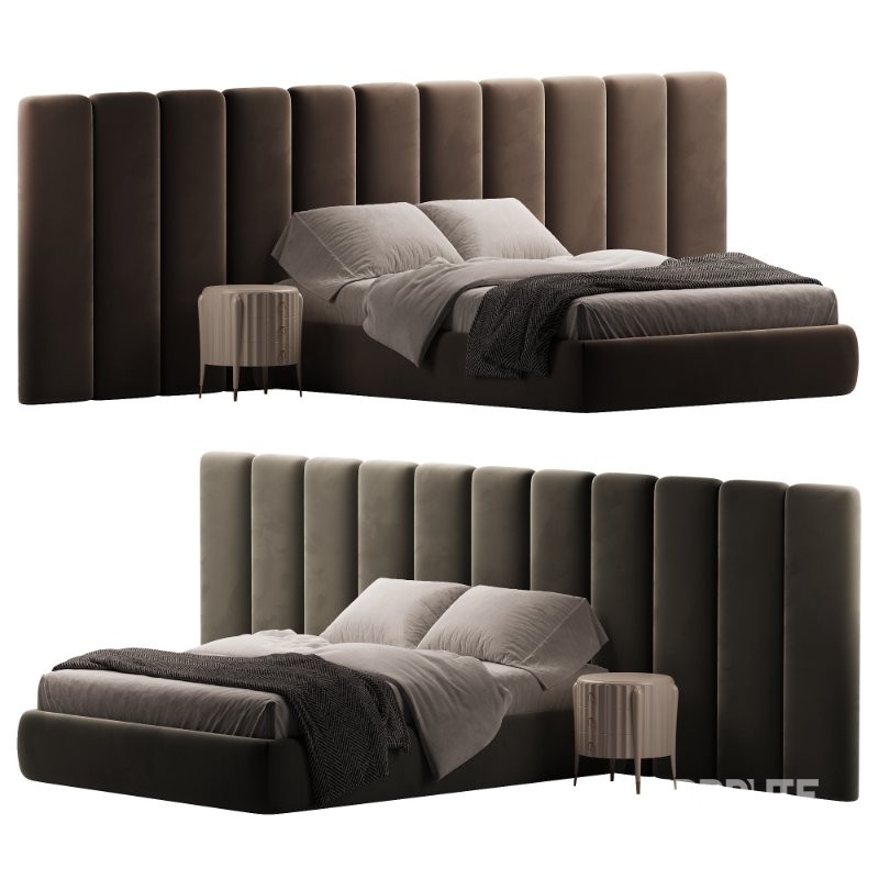 Kestrel Off White Boucle Queen Bed Image 2