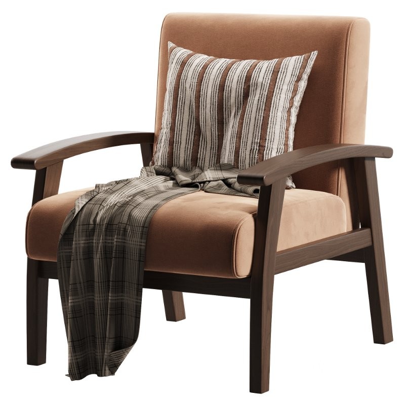 Modern Simple Style Solid Color Arm Chair Image 6