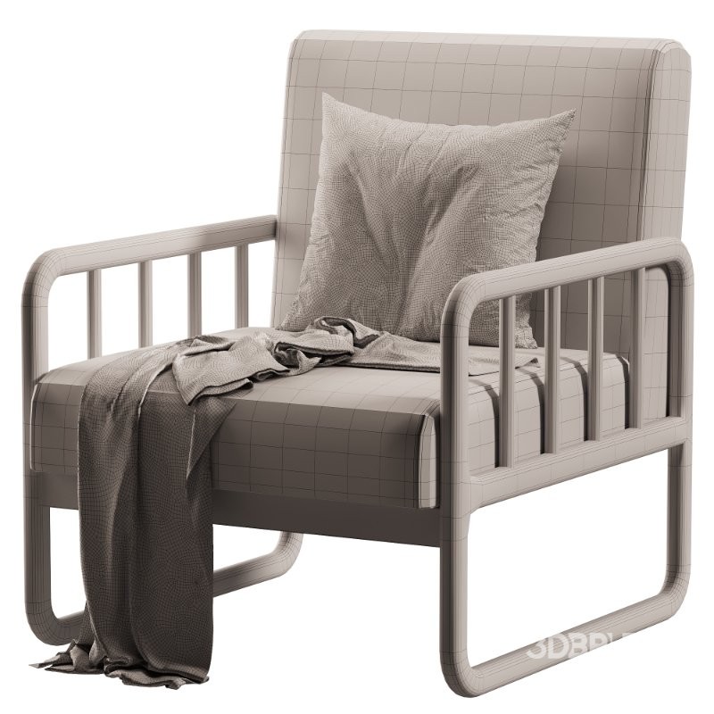 Simple Solid Color Arm Chair Image 7