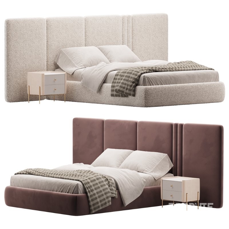 Clerigos Beige Double Bed Image 1