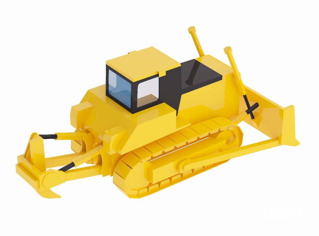 Crawler Bulldozer D155A-6 Simplified Image 4