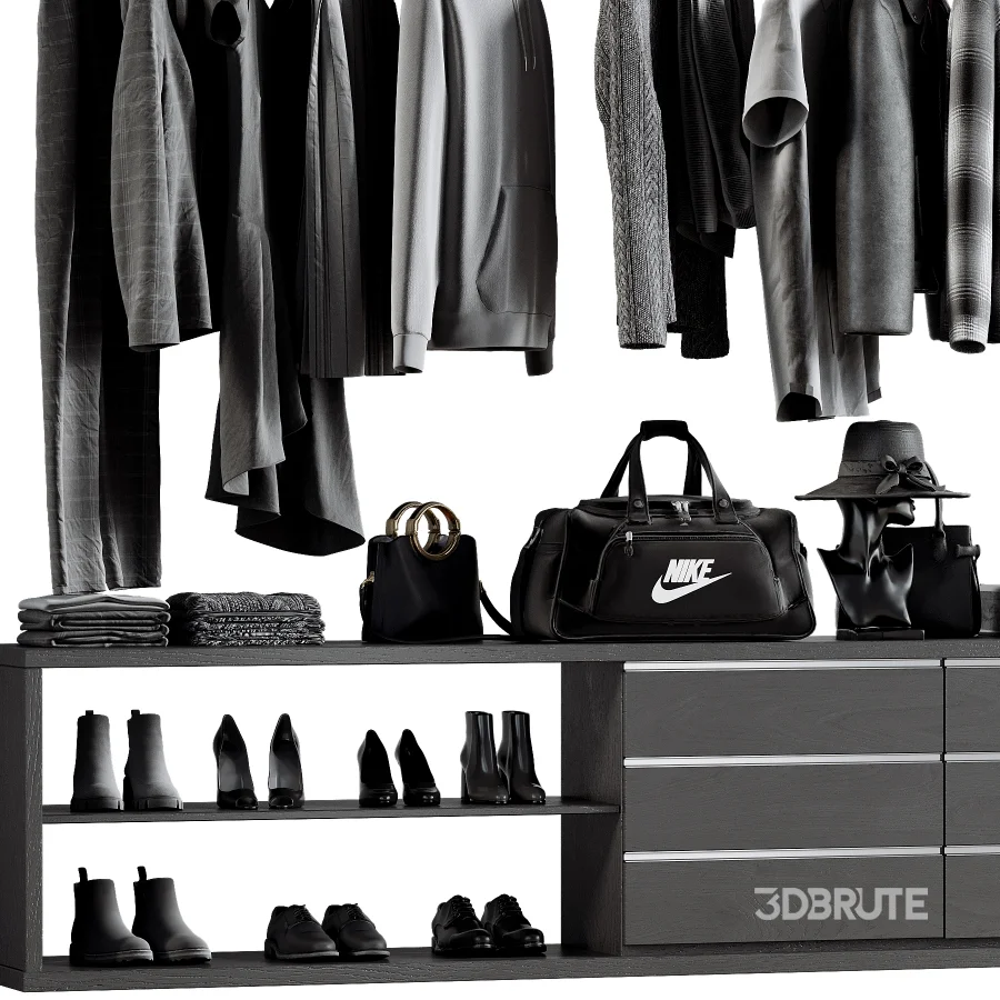 Minimal Luxury Wardrobe Display – Clothing, Shoes and Accessories 08 Image 1